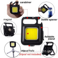 Wason 2022 Nieuwe Type-C oplaadbare Super Mini Handy Pocket Cob LED Working Light Backpack Hangende Torch Light met flesopener